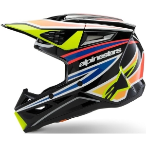Casca cross-enduro de copii ALPINESTARS S-M3 YOUTH WURX ECE06 S Negru/Galben fluo, 13