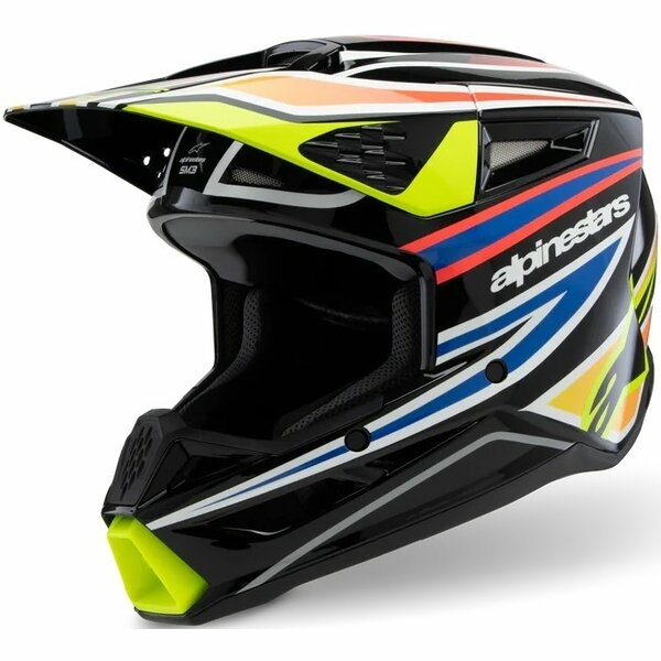 Casca cross-enduro de copii ALPINESTARS S-M3 YOUTH WURX ECE06 M Negru/Galben fluo, 2