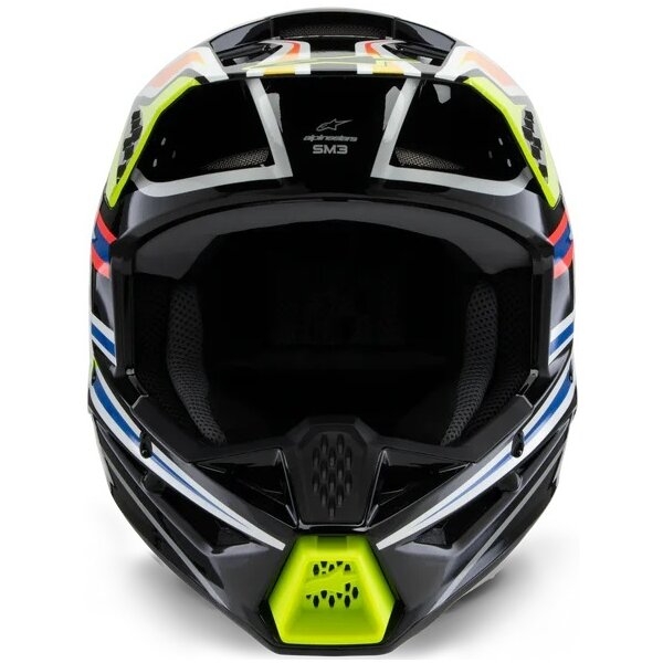 Casca cross-enduro de copii ALPINESTARS S-M3 YOUTH WURX ECE06 M Negru/Galben fluo, 13