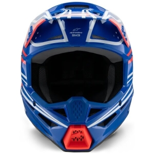Casca cross-enduro de copii ALPINESTARS S-M3 YOUTH WURX ECE06 L Albastru/Rosu/Alb, 7
