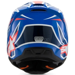 Casca cross-enduro de copii ALPINESTARS S-M3 YOUTH WURX ECE06 L Albastru/Rosu/Alb, 11