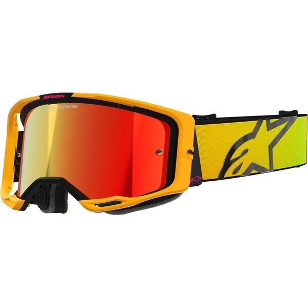 Ochelari cross-enduro ALPINESTARS VISION 8 CORP MIRROR GOGGLE Negru/Galben/Roz, 27
