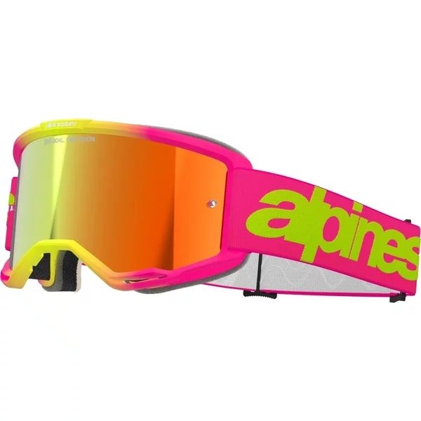 Ochelari cross-enduro ALPINESTARS VISION 5 WORDMARK MIRROR GOGGLE Roz Fluo, 14