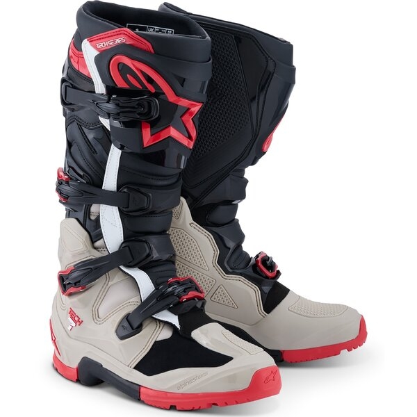 Cizme cross-enduro ALPINESTARS TECH 7 ENDURO 2026 43 Negru/Gri/Portocaliu fluo, 24
