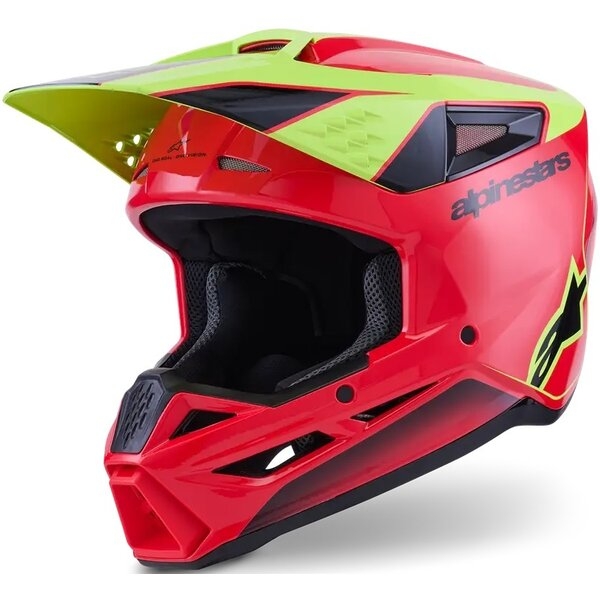 Casca cross-enduro ALPINESTARS S-M3 FRAY ECE06 M Rosu/Galben fluo/Negru, 15