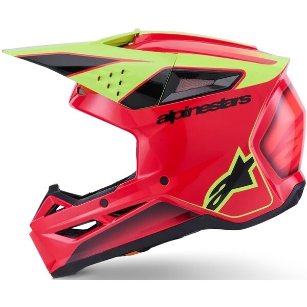 Casca cross-enduro ALPINESTARS S-M3 FRAY ECE06 L Rosu/Galben fluo/Negru, 7