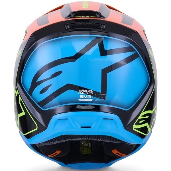 Casca cross-enduro ALPINESTARS S-M3 FRAY ECE06 XL Negru/Portocaliu/Galben fluo, 5