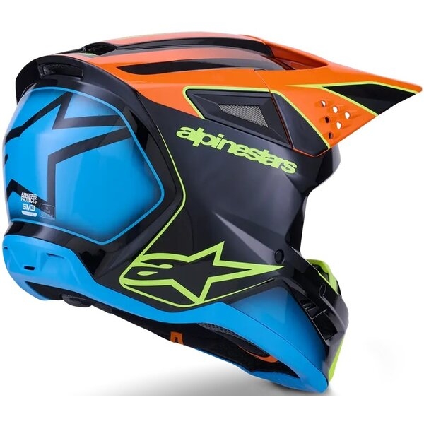 Casca cross-enduro ALPINESTARS S-M3 FRAY ECE06 XL Negru/Portocaliu/Galben fluo, 10