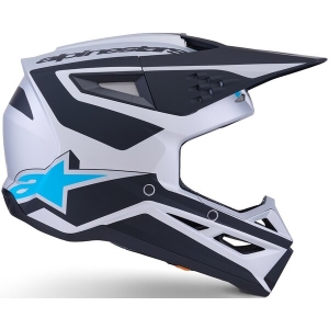 Casca cross-enduro ALPINESTARS S-M3 HEAT ECE06 L Argintiu/Albastru/Negru mat, 22
