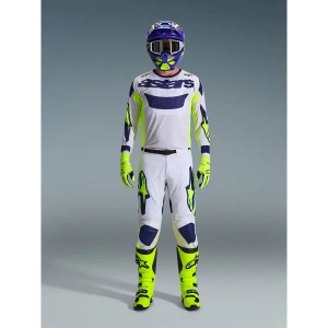 Pantaloni cross-enduro ALPINESTARS RACER AIR RIWAY 2026 30 Gri/Galben fluo/Albastru, 25