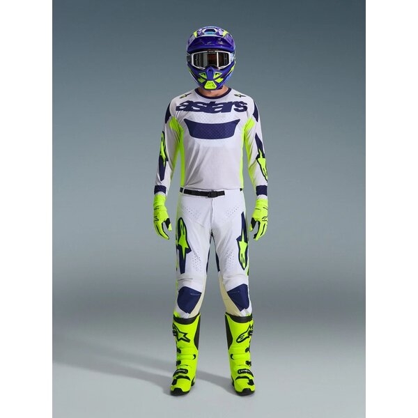 Pantaloni cross-enduro ALPINESTARS RACER AIR RIWAY 2026 38 Gri/Galben fluo/Albastru, 3