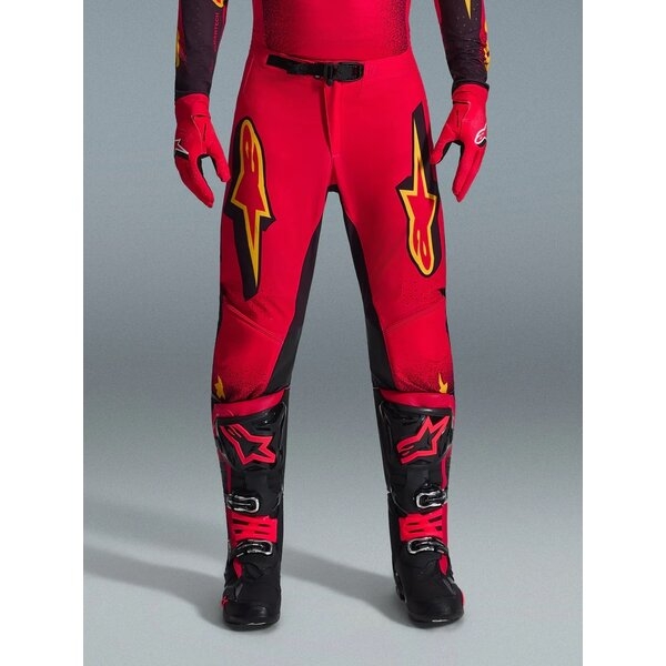 Pantaloni cross-enduro ALPINESTARS SUPERTECH SCENZ 2026 38 Rosu/Negru/Galben, 4