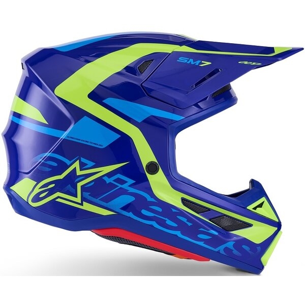 Casca cross-enduro ALPINESTARS SUPERTECH S-M7 DEED ECE06 S Albastru/Galben Fluo, 4