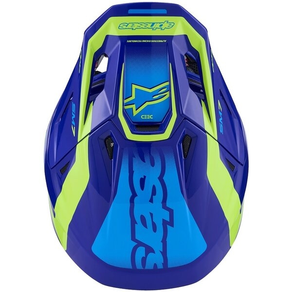 Casca cross-enduro ALPINESTARS SUPERTECH S-M7 DEED ECE06 L Albastru/Galben Fluo, 17