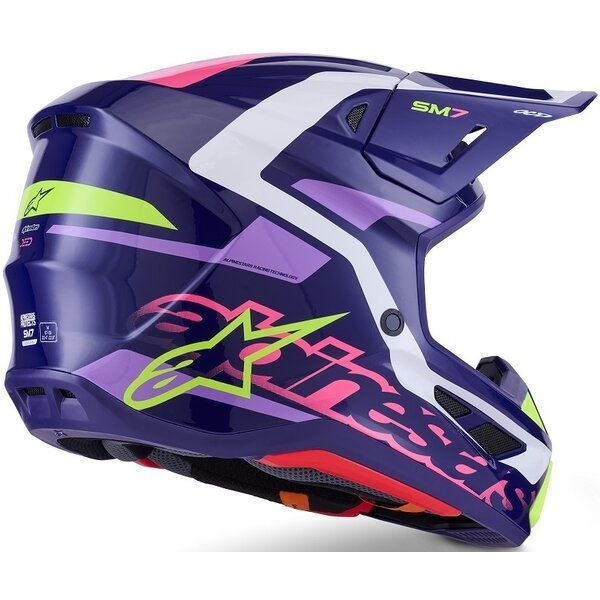Casca cross-enduro ALPINESTARS SUPERTECH S-M7 DEED ECE06 L Albastru/Galben Fluo, 20