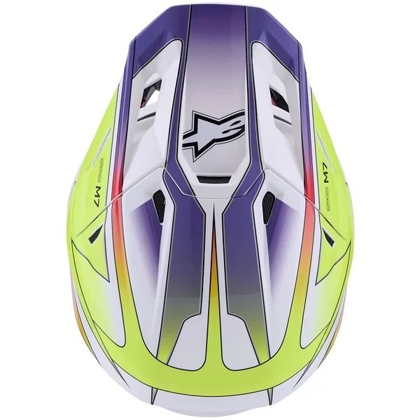Casca cross-enduro ALPINESTARS SUPERTECH S-M7 FUSE ECE06 S Albastru/Mov/Roz, 9