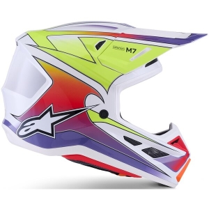 Casca cross-enduro ALPINESTARS SUPERTECH S-M7 FUSE ECE06 L Alb/Galben fluo/Mov, 3