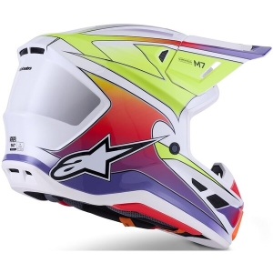Casca cross-enduro ALPINESTARS SUPERTECH S-M7 FUSE ECE06 XL Alb/Galben fluo/Mov, 7