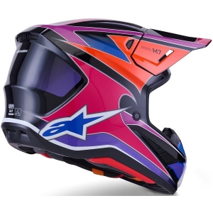 Casca cross-enduro ALPINESTARS SUPERTECH S-M7 FUSE ECE06 S Alb/Galben fluo/Mov, 10