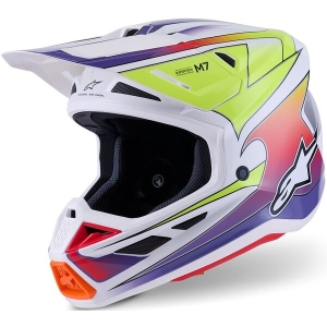 Casca cross-enduro ALPINESTARS SUPERTECH S-M7 FUSE ECE06 L Albastru/Mov/Roz, 5