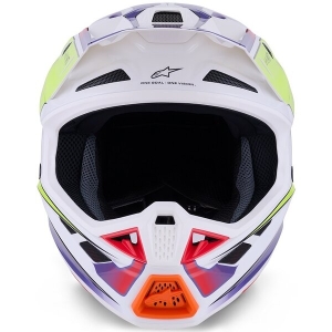 Casca cross-enduro ALPINESTARS SUPERTECH S-M7 FUSE ECE06 M Alb/Galben fluo/Mov, 3