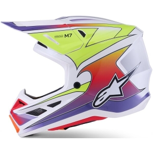 Casca cross-enduro ALPINESTARS SUPERTECH S-M7 FUSE ECE06 M Alb/Galben fluo/Mov, 10