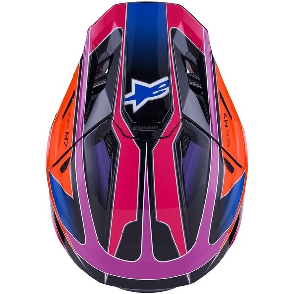 Casca cross-enduro ALPINESTARS SUPERTECH S-M7 FUSE ECE06 XXL Albastru/Mov/Roz, 11