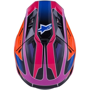 Casca cross-enduro ALPINESTARS SUPERTECH S-M7 FUSE ECE06 XXL Albastru/Mov/Roz, 11