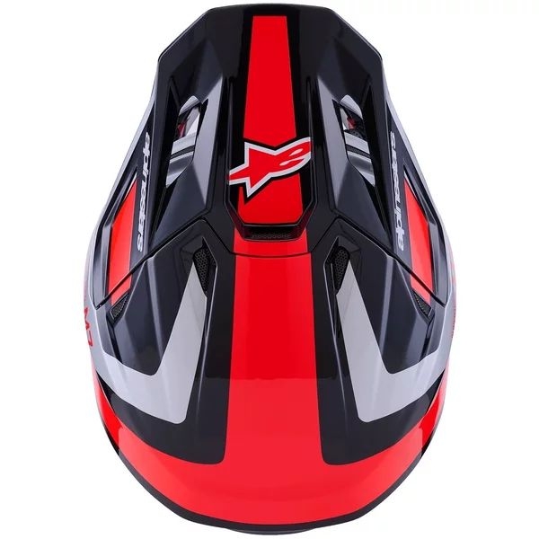 Casca cross-enduro ALPINESTARS SUPERTECH S-M7 RISE ECE06 S Negru/Argintiu/Rosu fluo, 41