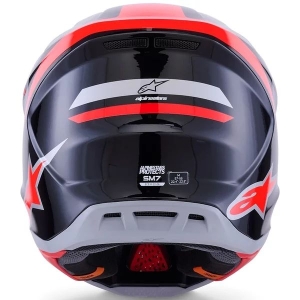 Casca cross-enduro ALPINESTARS SUPERTECH S-M7 RISE ECE06 S Negru/Argintiu/Rosu fluo, 6