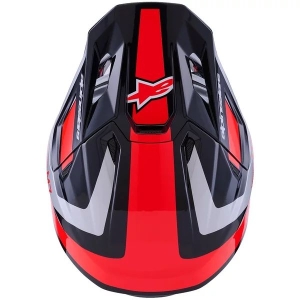 Casca cross-enduro ALPINESTARS SUPERTECH S-M7 RISE ECE06 S Negru/Argintiu/Rosu fluo, 41