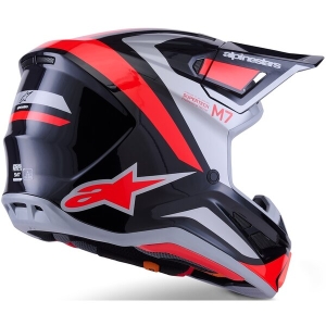 Casca cross-enduro ALPINESTARS SUPERTECH S-M7 RISE ECE06 S Albastru/Alb, 12