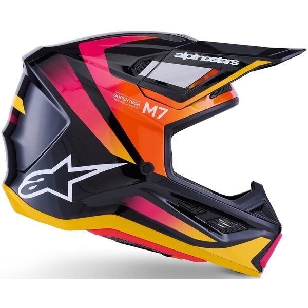 Casca cross-enduro ALPINESTARS SUPERTECH S-M7 RISE ECE06 L Negru/Galben/Roz, 10