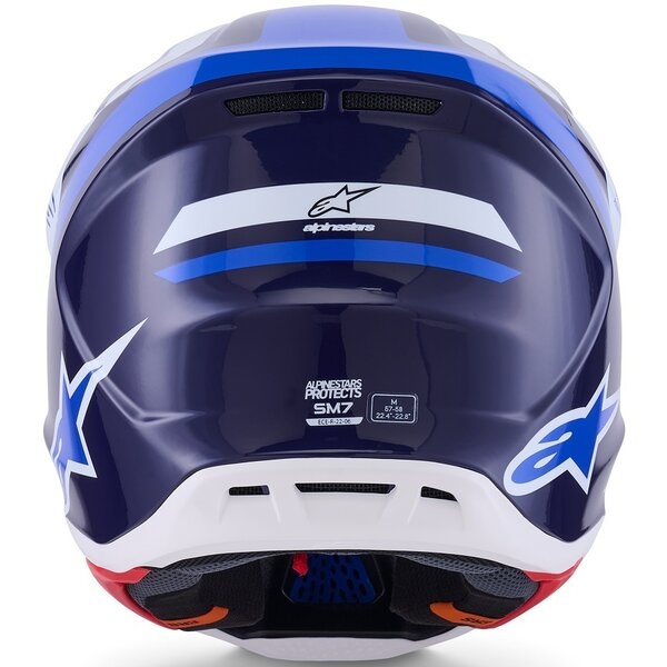 Casca cross-enduro ALPINESTARS SUPERTECH S-M7 RISE ECE06 L Albastru/Alb, 8