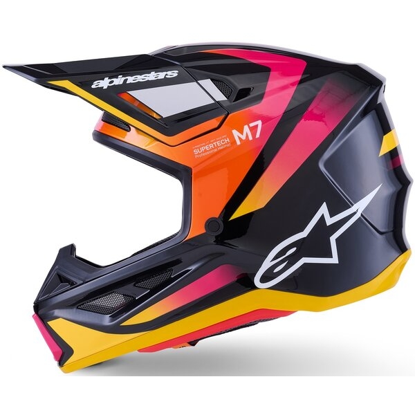 Casca cross-enduro ALPINESTARS SUPERTECH S-M7 RISE ECE06 S Negru/Galben/Roz, 16
