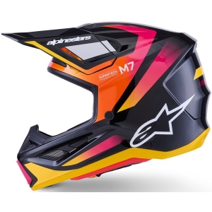 Casca cross-enduro ALPINESTARS SUPERTECH S-M7 RISE ECE06 XL Negru/Galben/Roz, 16