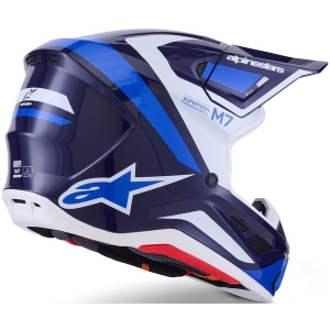 Casca cross-enduro ALPINESTARS SUPERTECH S-M7 RISE ECE06 XL Albastru/Alb, 14