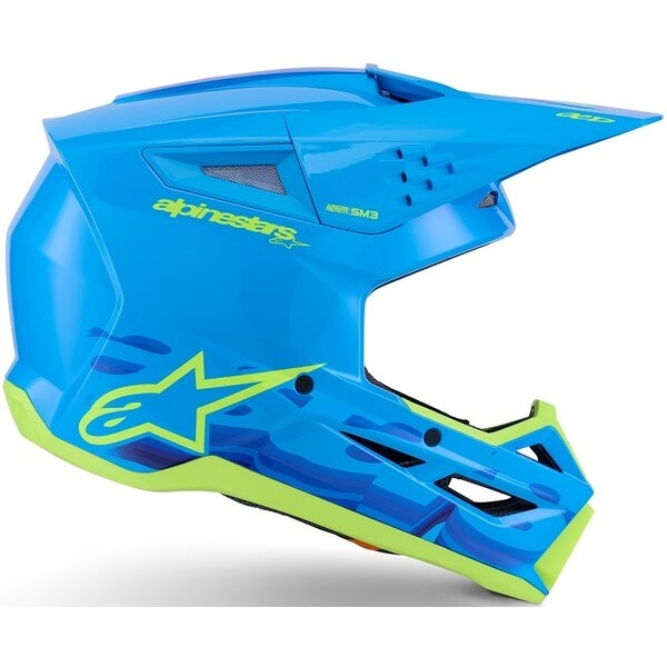 Casca cross-enduro ALPINESTARS S-M3 FORCE ECE06 XXL Albastru cyan, 19