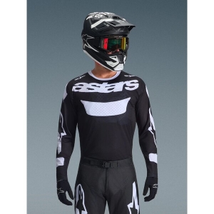 Tricou cross-enduro ALPINESTARS RACER AIR RIWAY 2026 M Negru/Alb, 9