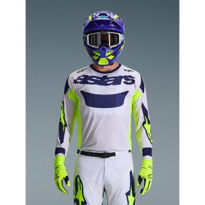 Tricou cross-enduro ALPINESTARS RACER AIR RIWAY 2026 XL Gri/Galben fluo/Albastru, 3