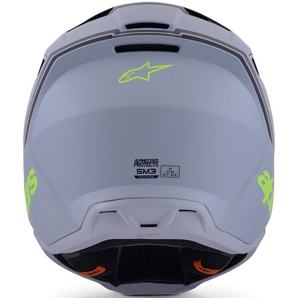 Casca cross-enduro ALPINESTARS S-M3 RADIUM ECE06 S Gri/Negru/Galben Fluo, 19
