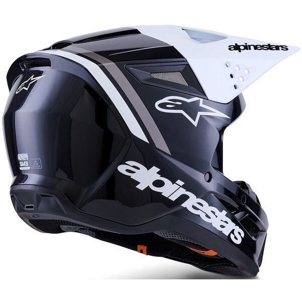 Casca cross-enduro ALPINESTARS S-M3 RADIUM ECE06 M Negru/Alb/Gri, 4