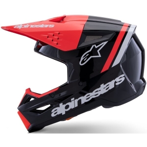 Casca cross-enduro ALPINESTARS S-M3 RADIUM ECE06 L Negru/Rosu fluo/Alb, 4