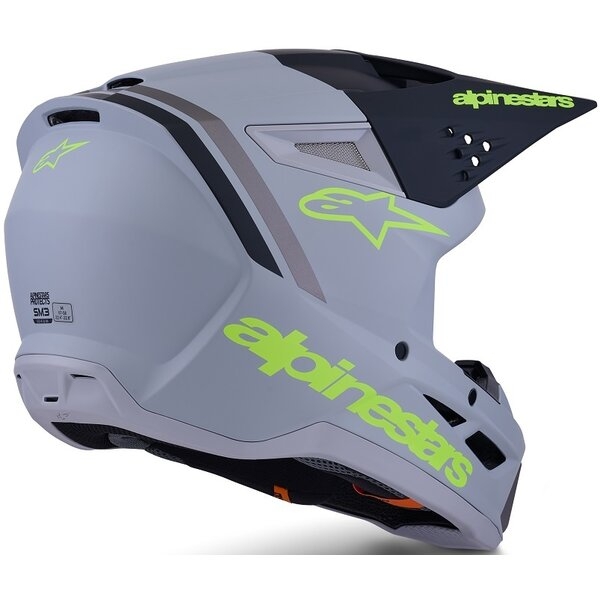 Casca cross-enduro ALPINESTARS S-M3 RADIUM ECE06 XL Gri/Negru/Galben Fluo, 7
