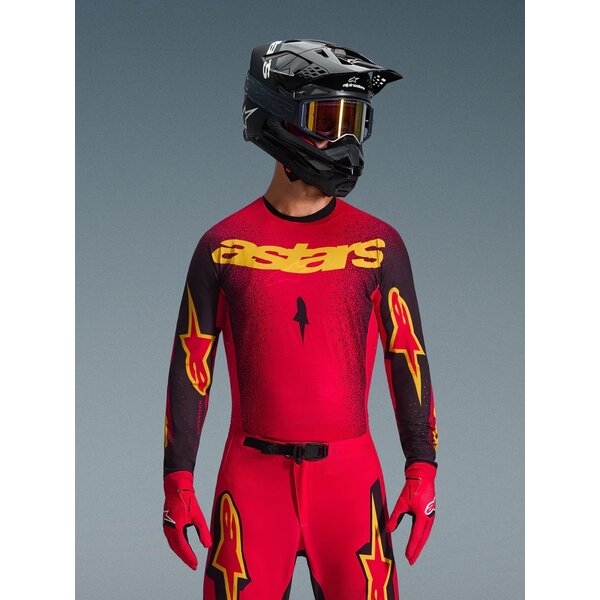 Tricou cross-enduro ALPINESTARS SUPERTECH SCENZ 2026 L Rosu/Negru/Galben, 18