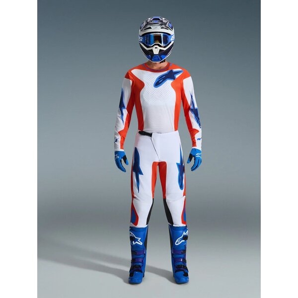 Tricou cross-enduro ALPINESTARS FLUID GRID 2026 L Portocaliu/Albastru, 11