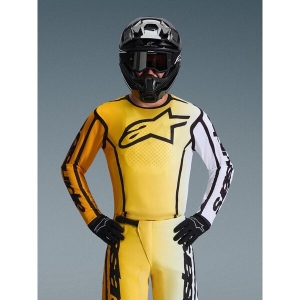 Tricou cross-enduro ALPINESTARS FLUID APEX 2026 M Albastru/Galben Fluo, 8