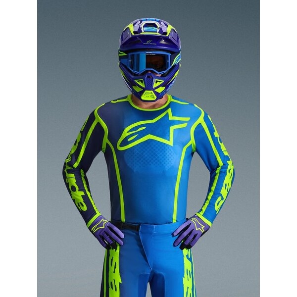 Tricou cross-enduro ALPINESTARS FLUID APEX 2026 XXL Albastru/Galben Fluo, 10
