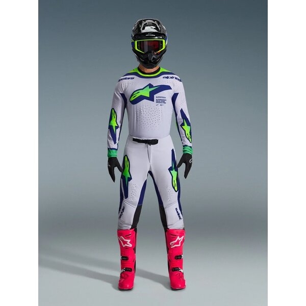 Tricou cross-enduro ALPINESTARS SUPERTECH VISTA 2026 S Gri/Galben fluo/Albastru, 5