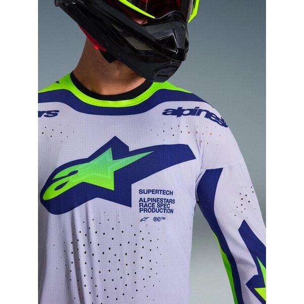 Tricou cross-enduro ALPINESTARS SUPERTECH VISTA 2026 S Gri/Galben fluo/Albastru, 7
